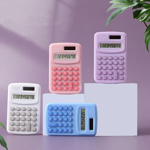 Pocket Hesap Makinesi Mini Mini Hesap Makineleri Düğme Pili 8 Sayısı Ekran Ev Okulu Çocukları Öğretmen Ofis Kullanım Aracı için Temel Ofis Hesap Makineleri