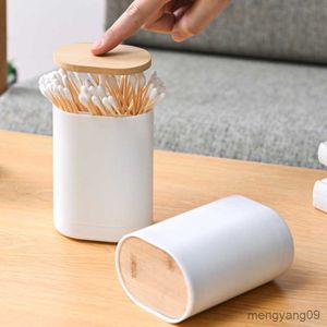 2pcs Toothpick Holders Automatic Pop-up Toothpick Storage Case Cotton Swabs Box Toothpick Box Dispenser Dental Floss Storage Container Home Decor R230802