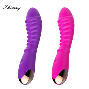 Vibratori Thierry Silicone G-Spot Vibratore 20 velocità Dildo impermeabile Massaggio Clitoride Stimolatore della vagina Giocattoli del sesso per le donne Masturbazione 230801