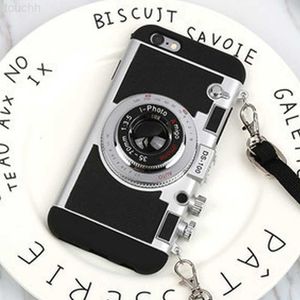 Mobiltelefonfodral Emily i Paris 3D Retro Camera Leather Case för iPhone 11 13 14 Pro Max 12 Mini XS XR X 7 8 Plus SE 2020 IPONE 13PRO Tillbehör L230731