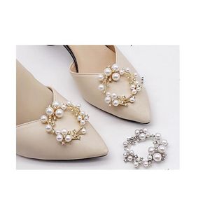 Shoe Parts Accessories Crystal Shoes Clip Decoration For Party Bridal Flower Charms Women Pump Boots Clips Ornament Drop D Series Randomly