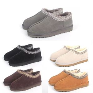 Tasarımcı botları kadın tazz sandaletler uggly kürk slaytlar klasik wgg ultra mini platform botu Tasman slip-on petites süet yün karışımı konfor kış