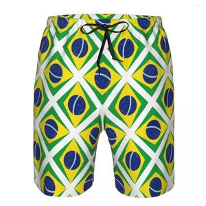 Männer Shorts 2023 Sommer Bademode Brasilianische Flagge Beachwear Badehose Männer Badeanzug