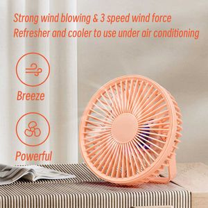 Ventilatori elettrici Mini USB Ventilatore elettrico Home Office Ventilatore da tavolo Ventilatori di raffreddamento estivi senza fili Circolatore di velocità per tenda da campeggio esterna portatile R230802