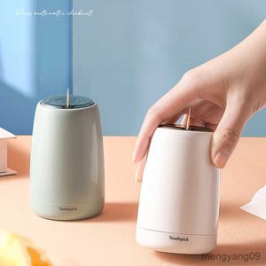 2pcs Toothpick Holders Automatic Pop-up Toothpick Creative Toothpick Box Home Small Portable Press Pop-up Toothpick Holders R230802