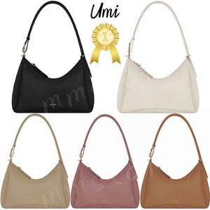 Umi Underarm Bag Full-Grain Textured Leather Designer Women Crossbody PVD Plated Stainless Steel Buckle Handbag Suede Inner Lining Shoulder Bags Purse