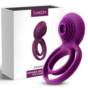 Cockrings TAMMY Ring Penis Vibrator Silicone Double Rings for Cock Balls Silicone Cockring for Couples Adult Sex Toys for Men 230801