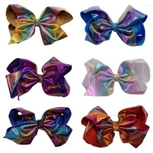 Accessori per capelli Fashion Gradient Large Bowknot Hairpins BB Clip Children PU Girls Pograph Classical For Women