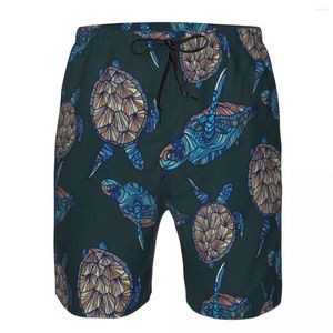 Shorts Masculino Roupa de Banho Masculina Padrão Tartaruga Calção de Banho Masculino Roupa de Praia Calção de Banho