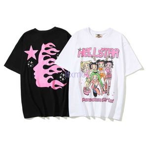 2023 Trendy High Street Short Sleeved T-shirt Hellstar Paradise Girls Tee Rollins Style 78IQ