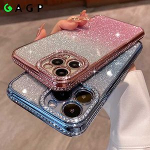 Casos de telefone celular Glitter Bling Diamond para iPhone 11 14 Pro 13 12 Pro Max Case Luxury Soft para iPhone 14 Plus XR 13 Pro Xs Max 7 8 Plus Capa L230731