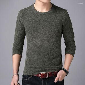 Мужские свитера 2023 Высококачественный модный вязаный пуловер o Sect Sweater Solid Men Casual Jumper Autum Winter Knitwear Одежда A163