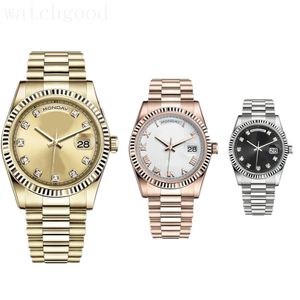 Orologio AAA da donna con data di design, orologio da 41 mm in acciaio inossidabile. Blu rosa nero quadrante bianco orologio casual da uomo in oro movimento automatico dh09 C23