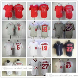 Vintage Movie Baseball Wears Jersey 5 Albert Pujols 19 Andrelton Simmons 27 Erstad Throwback 29 Rod Carew 30 Nolan Ryan 1973 Masculino Feminino Tamanho S - XXXG