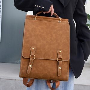 Borse da scuola Zaino da donna in pelle ad alta capacità Borsa a tracolla da viaggio vintage da donna per ragazze adolescenti 230801