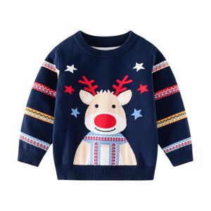 Pullover Jumping Meters 3 7t Christmas Deers pojkar flickor tröjor för höst vinter långärmad barn s tröjor babykläder 230802