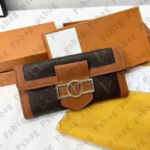 Кошелек дизайнерские роскошные сумки клатч держатель для карт из искусственной кожи высокого качества с буквенным цветочным принтом женский модный кошелек кошелек with327S