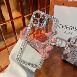 Cell Phone Cases Luxury Diamond Rhinestone Glitter Phone Case For iPhone 14 13 12 11 Pro Max X XS MAX XR 7 8 Plus SE2020 High-end Custom Cover L230731