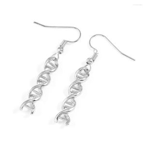 Dangle Earrings Fashion Creative Personality Chemistry Molecular Metal DNA Spiral Pendant Science Party Gift Men Women Jewelry