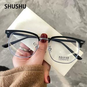 Sunglasses B89 Anti Blue Light Square Metal Glasses Frame For Men's Casual Business Black Eyebrows Half Women's Eyes