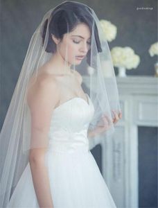 Veli da sposa Fard Velo Elegante Matrimonio semplice Lungo 3 m Soffice Senza pettine Bianco Avorio 1 Strato Accessori