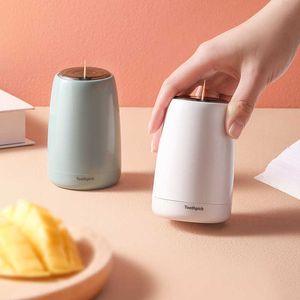 2st Toothpick Holders Room Kitchen Cleaning Automatic Desktop tandpetare Matsal Pop-up Home Holder Box Push-Type Gadget Tandpetare Livande tänder