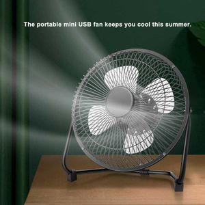 Elektriska fläktar USB Small Fan 4-tums Mini Small Electric Fan Small Home Office Student Dormitory Bedside Desktop Mini Air Fan Cooler R230802