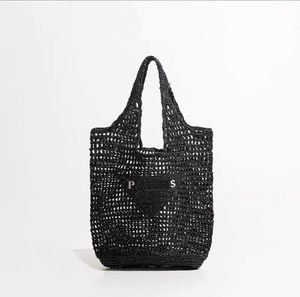 Bolsa de grife Bolsa de ombro Bolsa de praia Bolsa de compras de tecido oco de malha fashion para o verão Bolsa de palha a6