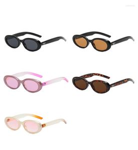 Sunglasses Korean Fashion Trend Punk Hip Hop Star Sun Glasses Vintage Oval Frame Outdoor Beach UV400