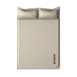 Schlafsäcke Campingausrüstung Luftmatratze Inflatorpumpe mit Kissen Outdoor-Matte Bettkissen für Reisen Wandern 230801