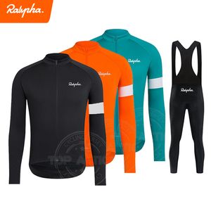 Cykeltröja set Autumn Raphaful Men's Spring Long Sleeve Clothing Ciclismo Bicycle Clothes Triathlon Profession Set 230801