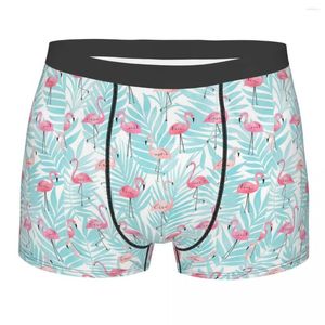 Underpants Men's Cute Flamingo Underwear Jungle Boxer Shorts Panties Male Soft Plus Size