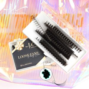False Eyelashes Extensions Supplies Black Color Ultra Speed Fans Hand Made Long Lasting Suitable For User