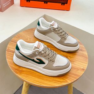 Casual Woman Top Shoes Platform Women Leather Sneakers Fashion Designer Girls Beige Green White Outdoor Womens Lace-Up Flat Sports Trainers Shoessi 36-41 S s si LE22