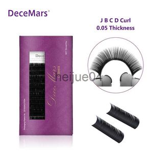 False Eyelashes DeceMars 005mm thickness J B C D CURL Eyelash Extension for Grafting eyelash Mink lash soft natural lash x0802