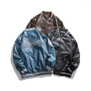 Jaquetas masculinas 2023 tops unissex jaqueta de couro PU masculino preto moda casacos masculino bomber tamanho grande roupas