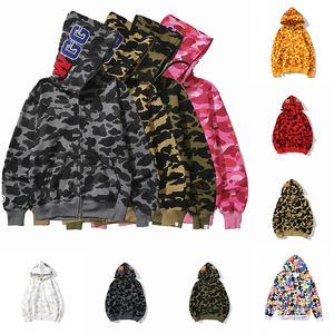 Shark Hoodies tam fermuarlı erkek bayan moda erkekler deisigners hoody köpekbalıkları kapüşonlu ceket adam yüksek kaliteli gündelik sweatshirtler boyutu S-3XL