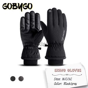 Ski Gloves 1Pair Winter Men Women Thicken Ski Snow Gloves Waterproof Windproof Touch Screen Soft Motorcycle Riding Skiing Snowboard Gloves J230802