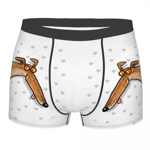 Underpants Men Greyhound Brindle Derp Boxer Shorts Panties Polyester Underwear Dog Animal Dogs Homme Sexy S-XXL