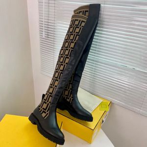 Дизайнерские ботинки Zucca вязаные носки в стиле носка высокие сапоги Rockoko-Jacquard Entche Fabrid