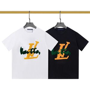 スリーブサマーTショートニューシャツダブル糸ステレオレターシャツ印刷女性メンズラウンドネックTシャツオリジナルスウェットシャツPOLO198