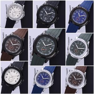 Drop Ship Sport 43mm Quartz Mens Watch Silicone Rubber Strap Godkvalitetsklockor 17 Styles232x