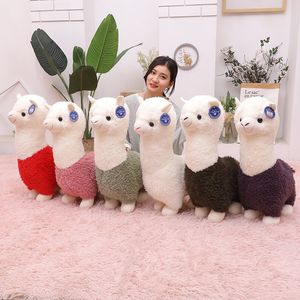 Plush Dolls 28cm Lovely Alpaca Toy Japanese Soft Stuffed Cute Sheep Llama Animal Sleep Pillow Home Bed Decor Gift 230802