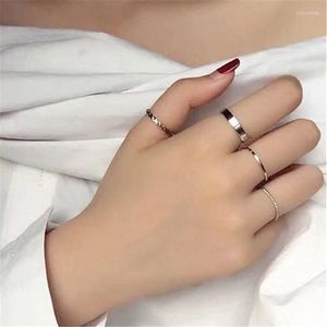 Cluster Rings Fashion Contracted Joint Ring Character Hipster Tail Jewelry Accessories Women 15mm Wedding Christmas Gift Party