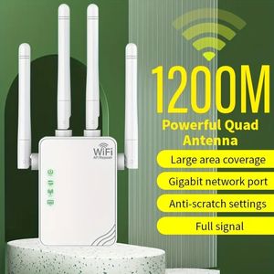 Plugue dos EUA, amplificador de sinal de extensores WiFi para cobertura doméstica de até 10.000 pés quadrados 88 dispositivos, extensor WiFi, amplificador WiFi 2.4G-5G de 1200 Mbps, extensor de alcance WiFi