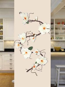 Dekorativa blommor 185 cm vägg hängande konstgjorda magnolia real touch kranssträng falska orkidéer liana bröllop båge fest trädgård dekor