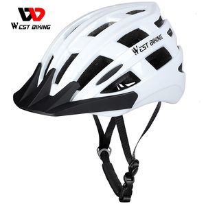 Bisiklet kaskları batı bisiklet kaskı ultralight ayarlanabilir güvenlik kapağı mtb dağ yol bisiklet elektrik bisikleti erkekler kadınlar 230801