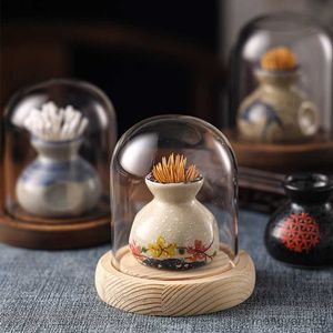 2st Toothpick Holders Retro Tandpetare Box Tandpetare Canister Hushåll Ceramic Creative Hotel Commercial Storage Holder Decorations R230802