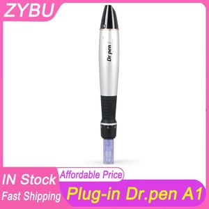 Plug in Dr pen Ultima A1C Microneedling Com 2 pcs Agulhas Fio De Cuidados Faciais Derma Pen Beuty Machine Skin Meso Therapy Auto Micro Needle System