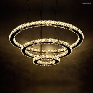 Żyrandole lampa wisiorka LED Art Chandelier Light Room Decor świąteczny dekoracja luksusowy kryształ nowoczesny minimalistyczna okrągła atmosfera